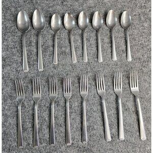 16 Silco Stainless Dinner Forks Spoons Lot